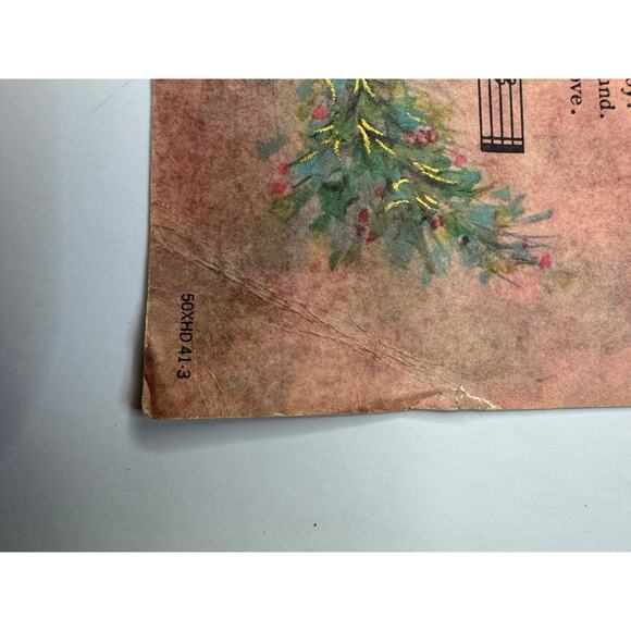 Vintage Joy to the World Hallmark Embossed Sheet Music Christmas Carols - Picture 5 of 6